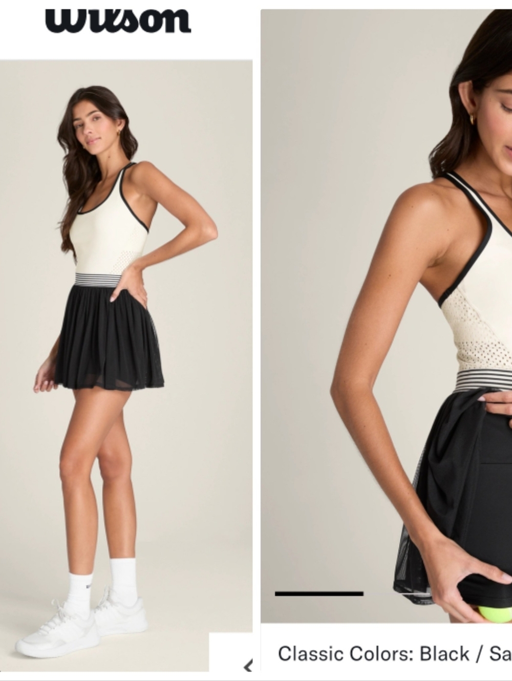 Nwt 2026 Wilson Summer Headliner Black Sandriff Perforated Tennis Padel Dress Xs